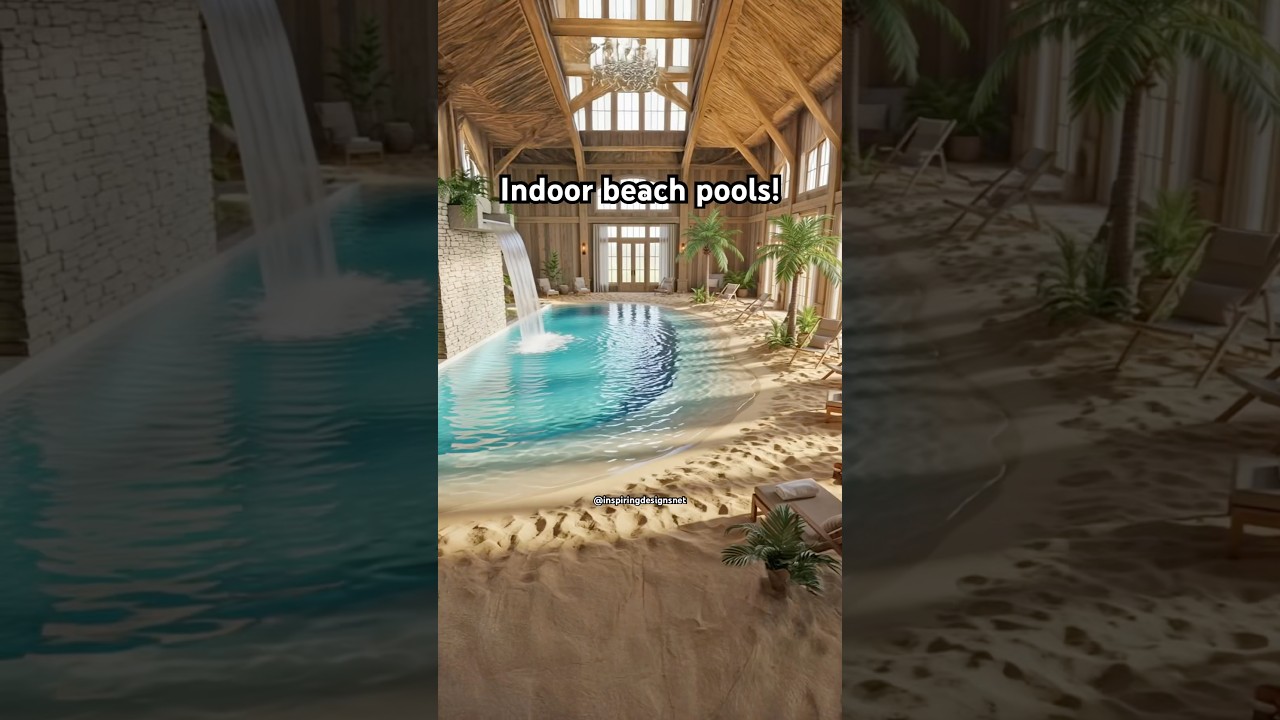 I absolutely need one of these indoor beach pools in my life! 🤯👏