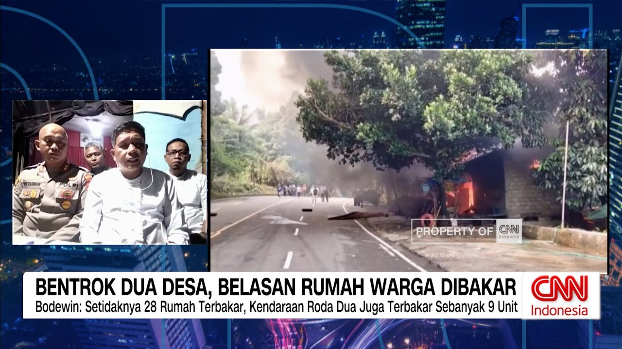 Bentrok Dua Desa, Belasan Rumah Warga Dibaka