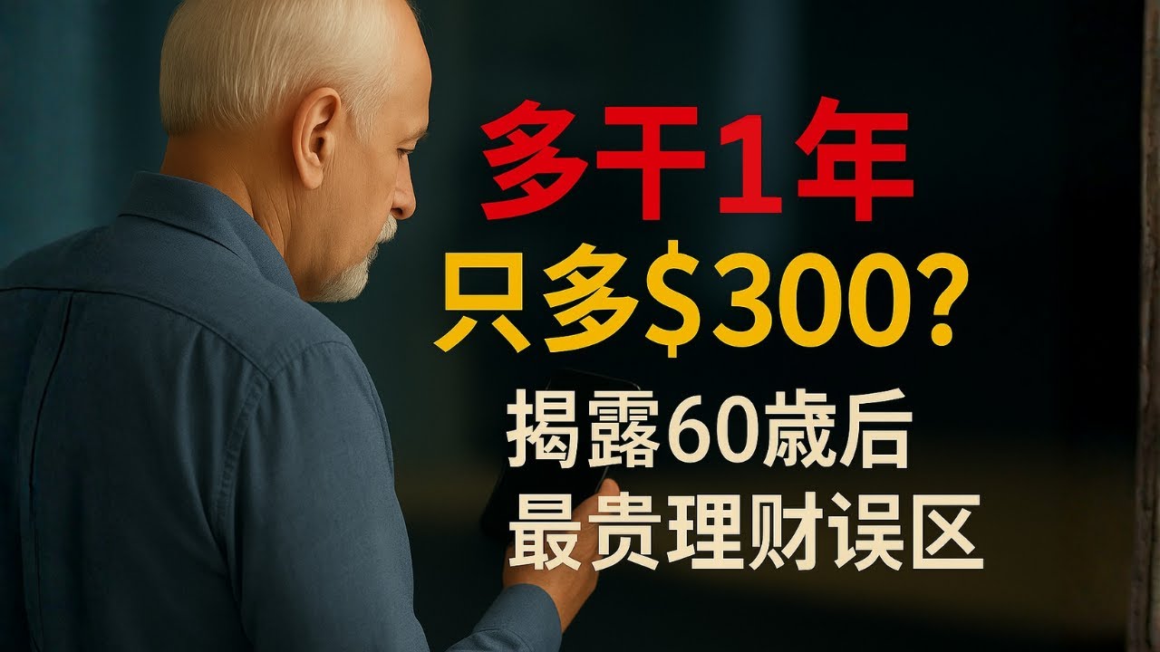 60岁后多干1年，月收入只多$300？医生和会计师都不愿说的3大退休代价