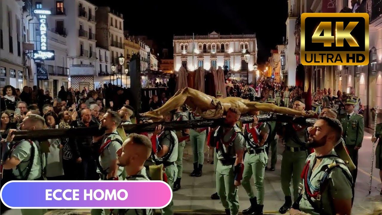 4K. LA LEGIÓN. Ecce Homo Ronda. Saliendo de Carrera Oficial. Semana Santa 2023