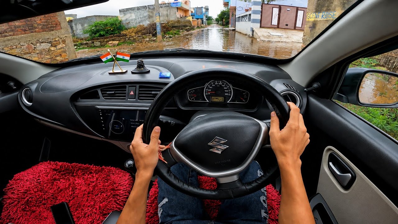 Perfect Monsoon Vibe Alto800 ASMR POV Driving | The Car Route 