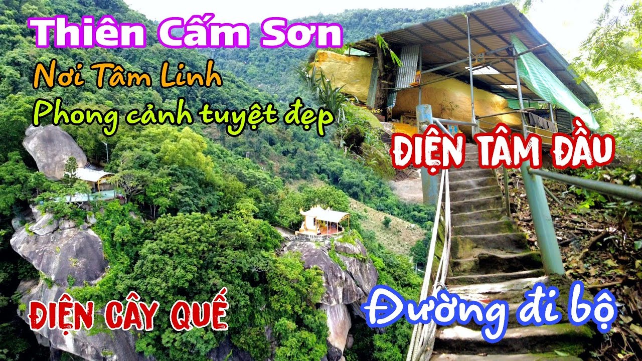 Đường đi bộ lên Điện Cây Quế - Điện Tâm Đầu - Núi Cấm - An Giang. Nơi yên tĩnh, phong cảnh tuyệt đẹp