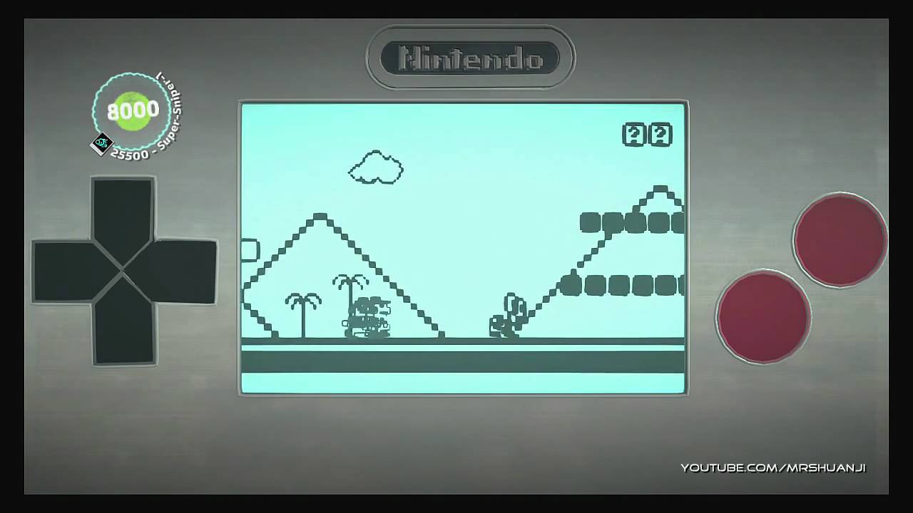 LittleBigPlanet™2 - 1989: Mario Land World 1-1 | Gameboy Graphics
