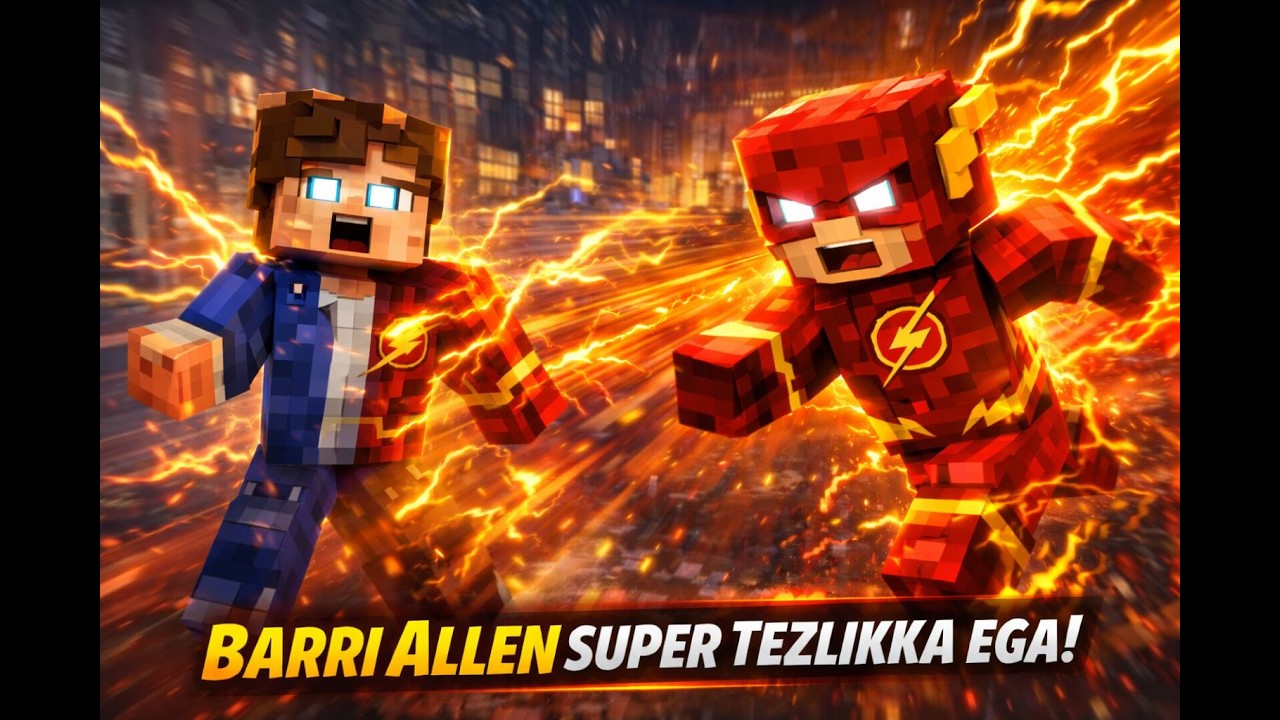 MEN MINECRAFTDA SUPER TEZLIK GA EGA BO'LDIM / FLESH 2 QISM SERIAL / #minecraft #memes