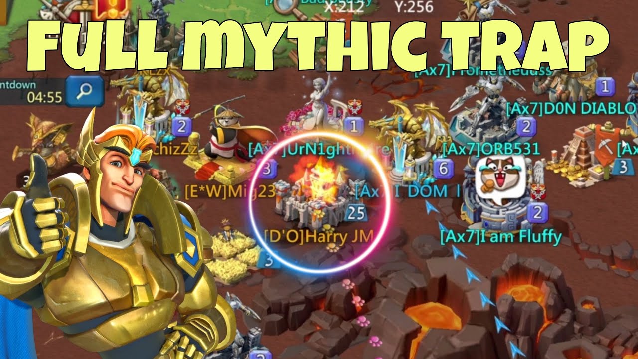 Lords Mobile - Online MYTHIC trap was destroyed. DOM rallies and huge hits