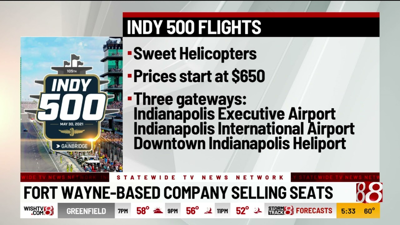 Fort Wayne helicopter service offers flights to Indy 500