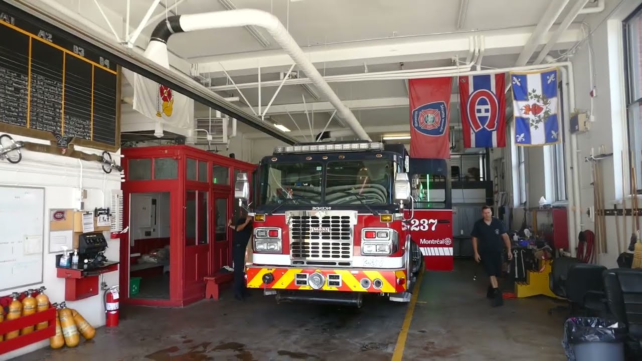 Montreal FD Engine 237 responds Le pompier 237 des pompiers de Montr&eacute;al r&eacute;pond