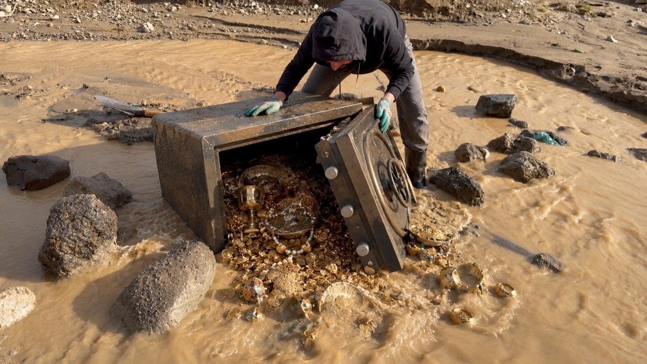 💰 The Hidden Fortune Revealed Beneath the Floodwaters! We Were Shocked When We Opened the Safe❗😱