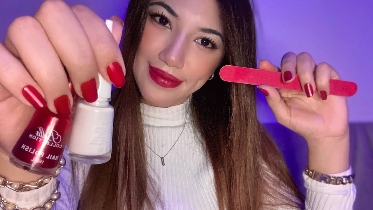ASMR Doing Your Nails 💅🏻💋 (Fast & Aggressive)- No Talking