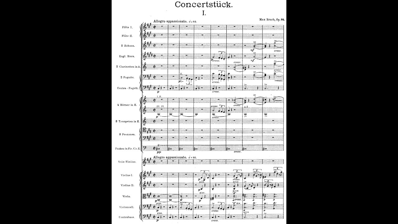 KONZERTSTÜCK (Op.84) by Max Bruch {Audio + Full score}