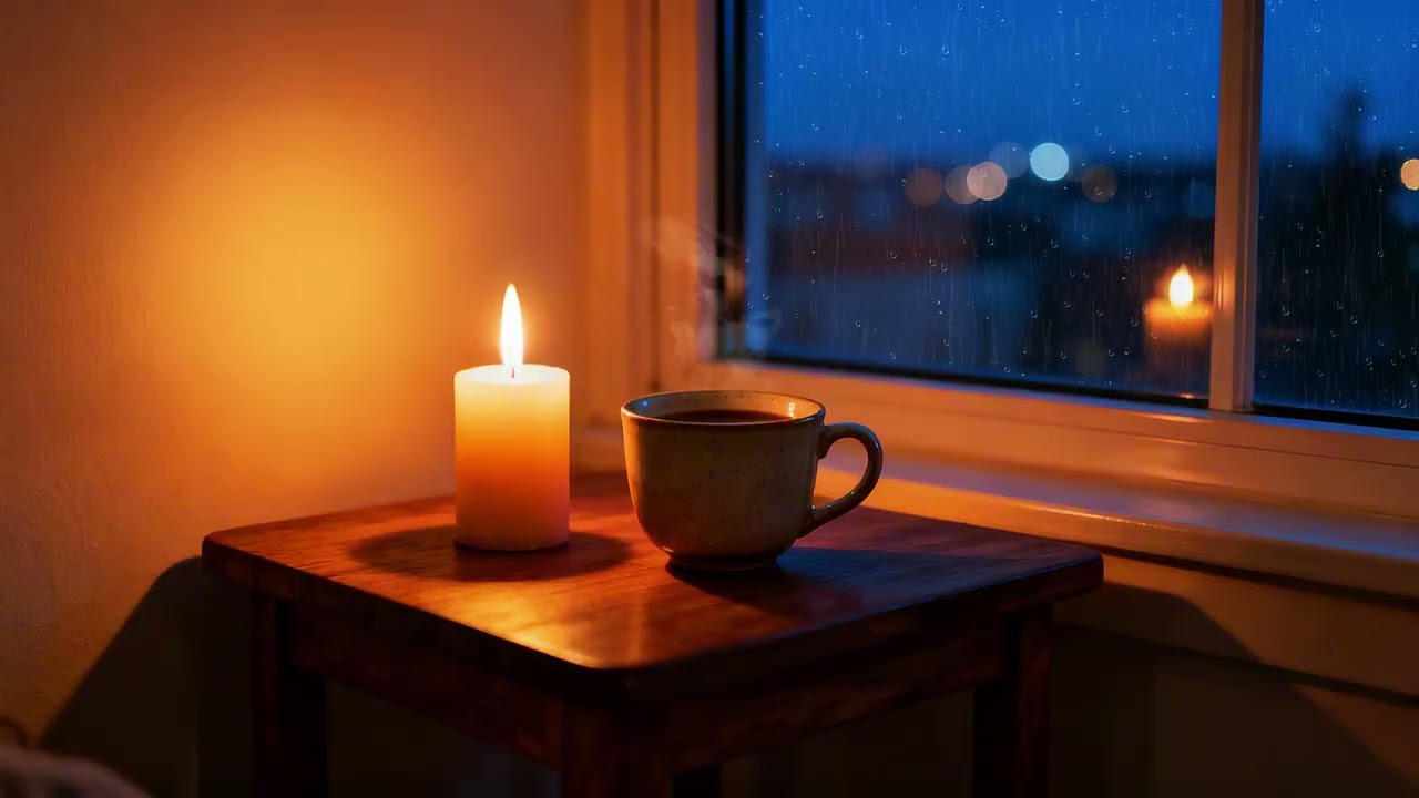 Quiet Hour 🌧️ Rainy Night Candlelight Ambient Music for Focus & Deep Calm
