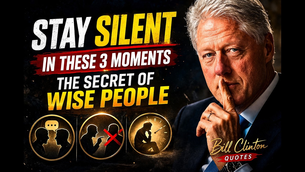 Silent in These 3 Moments – The Secret of Wise People | Bill Clinton Quotes