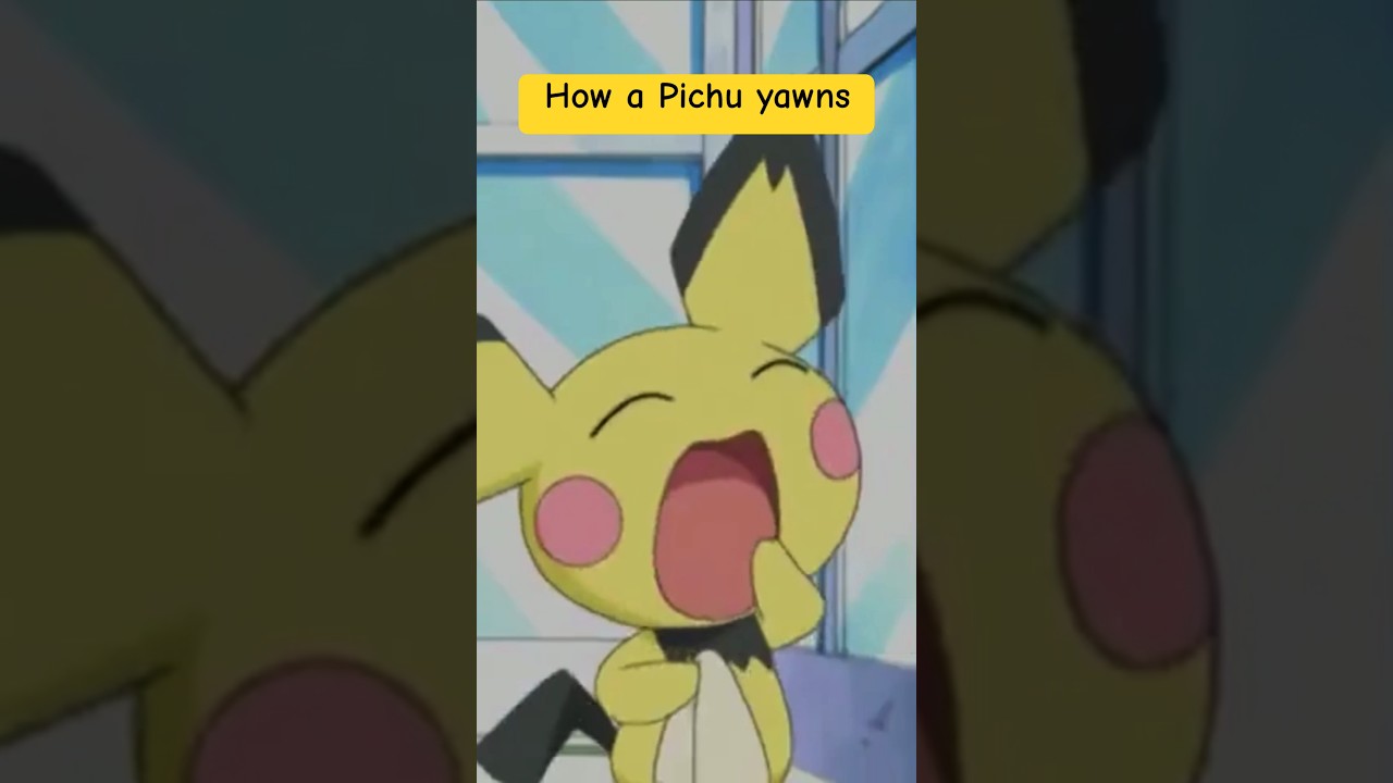 How a Pichu yawns 🥱 #pichu #pokemon #shorts