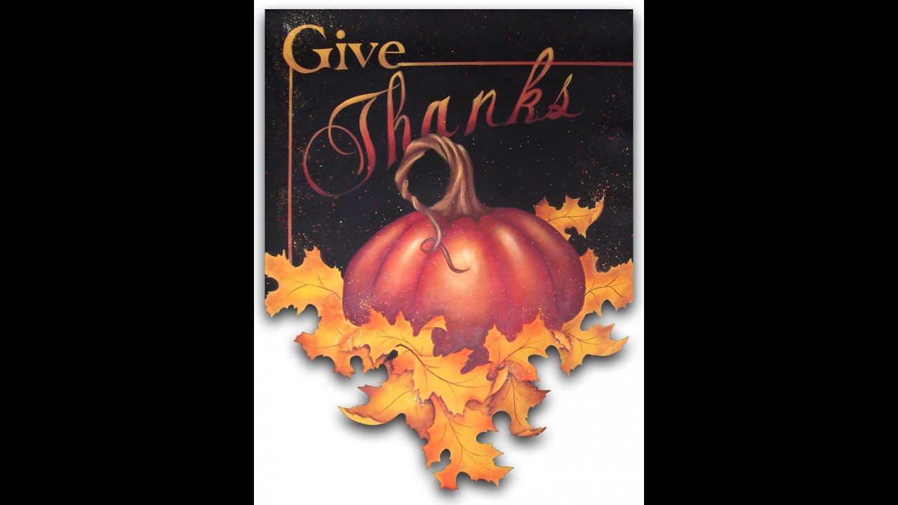 Give Thanks Banner Tole and Decorative Painting by Patricia Rawlinson