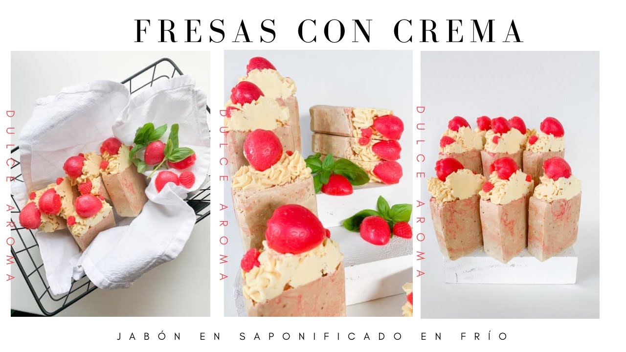 Fresas con crema : Como hacer jabón saponificado en frío