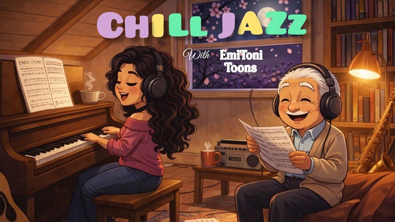 Midnight Jazz Vibes | EmiToni Toons Instrumental para estudiar y relajarse 🎹🎷