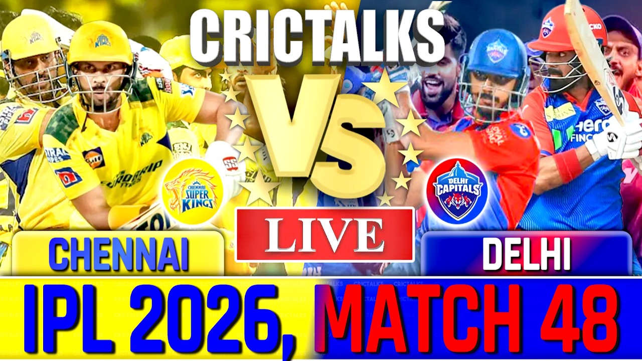 🔴 Live: CSK vs DC, IPL 2026, Live match Today, Live Cricket Score, Commentary - 12 Over