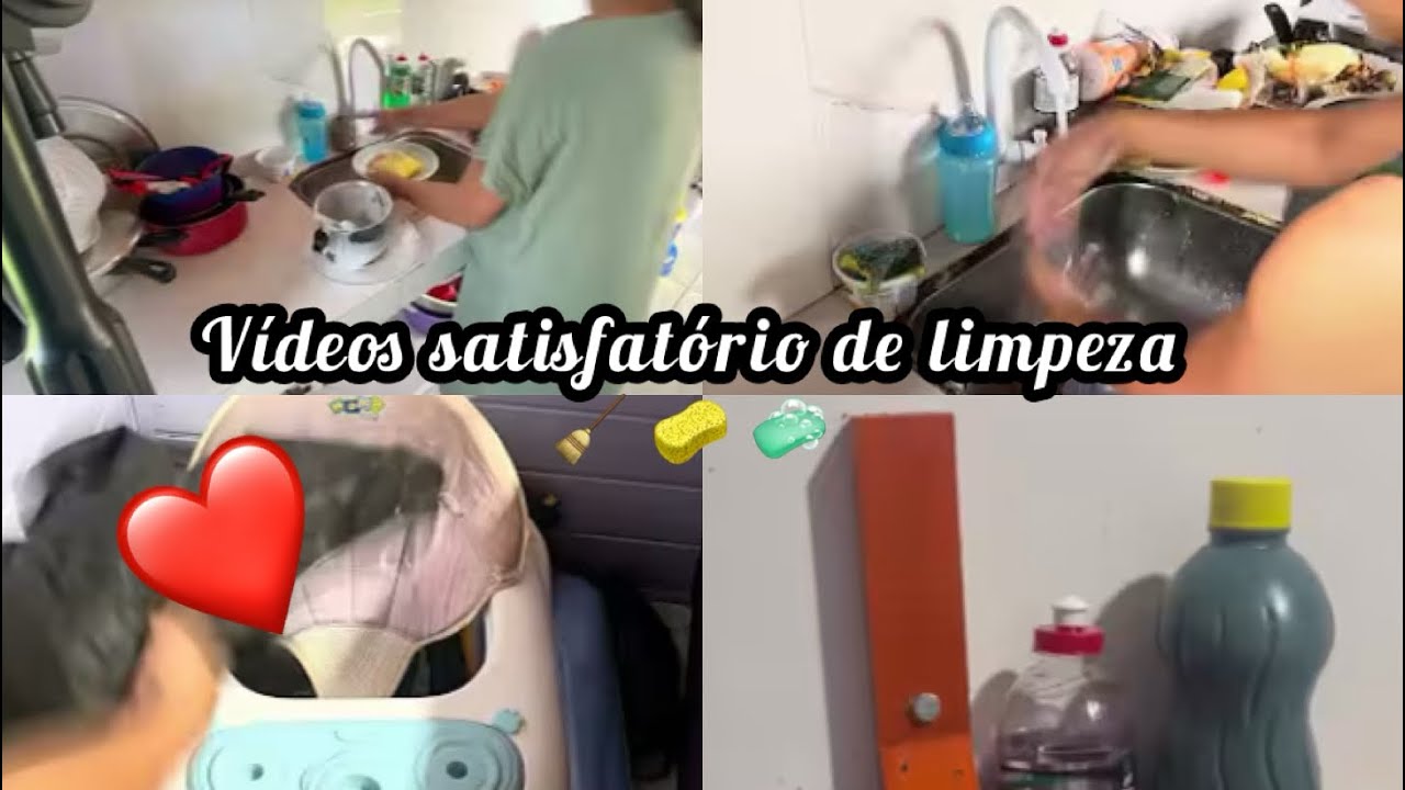 8 min de vídeo satisfatório de limpeza 😍🧼🫧🧹