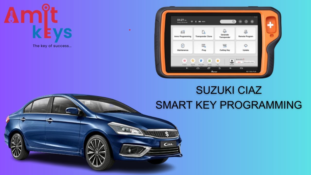 SUZUKI CIAZ KEY CUTTING ,KYE PROGRAMMING,REMORTE PROGRAMMING.@AmitKeys@xhorseglobal6862#keytoolplus