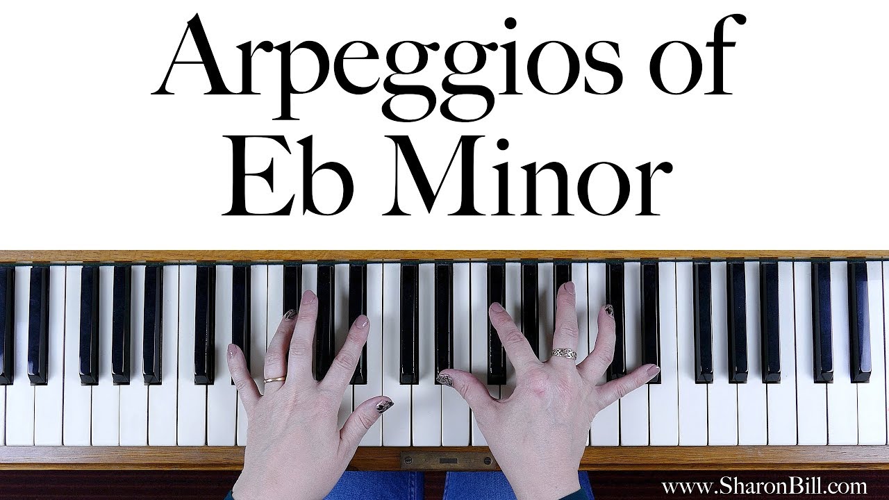 Eb (E Flat) Minor Arpeggios for Piano hands separately and hands together