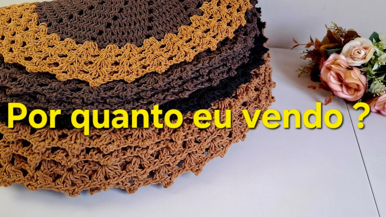 POR QUANTO EU VENDO CADA TAPETE DE CROCHÊ? MOSTREI PARES E FALEI PESO, MEDIDAS! #REVENDA #TAPETES 