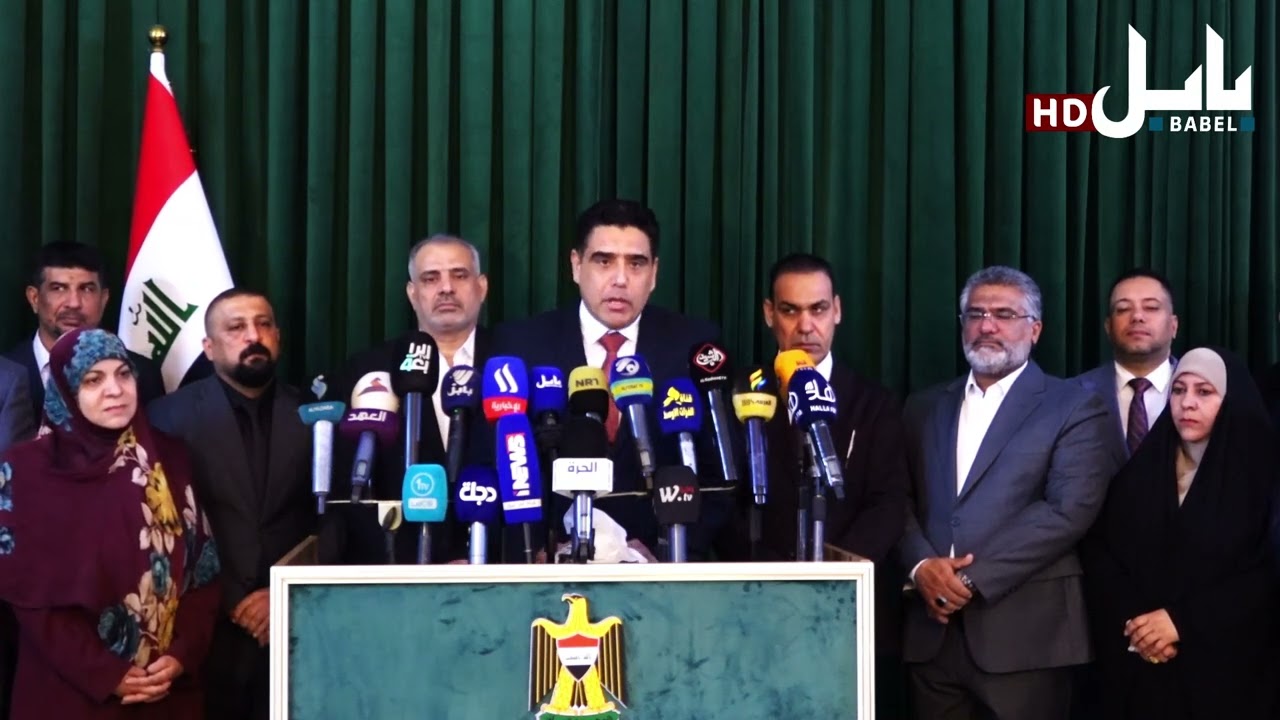 المؤتمر الصحفي الأول لبرنامج حكومة بابل الجديدة .