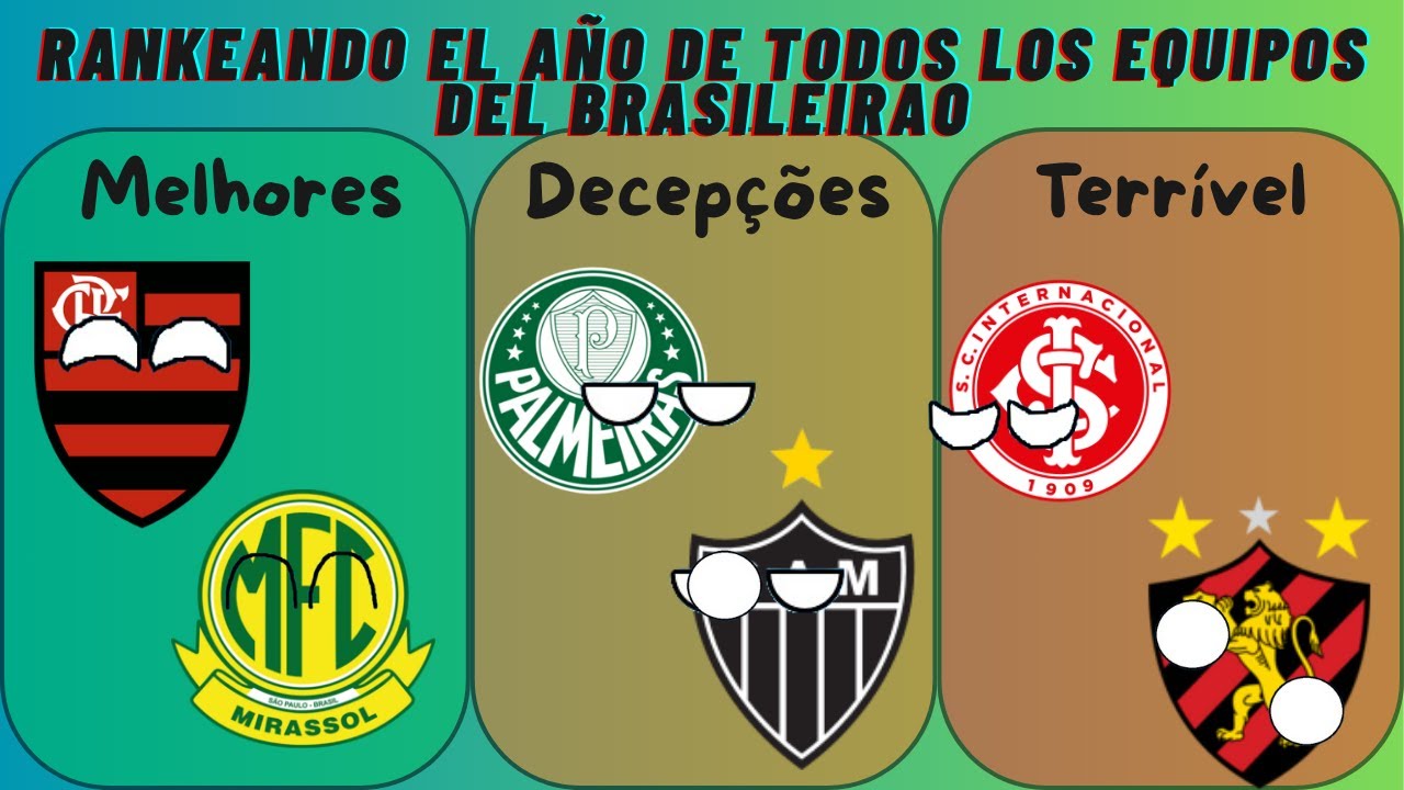 Rankeando el 2025 de TODOS los equipos del Brasileirão 