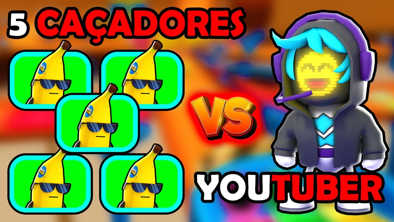 5 CAÇADORES vs ERIK CARR YOUTUBER no Stumble Guys