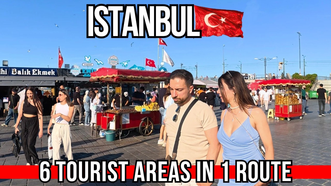 Istanbul 4K 🇹🇷 Old City Route Everyone Walks | Bosphorus Waterfront, Spice Bazaar, Street Food 2026