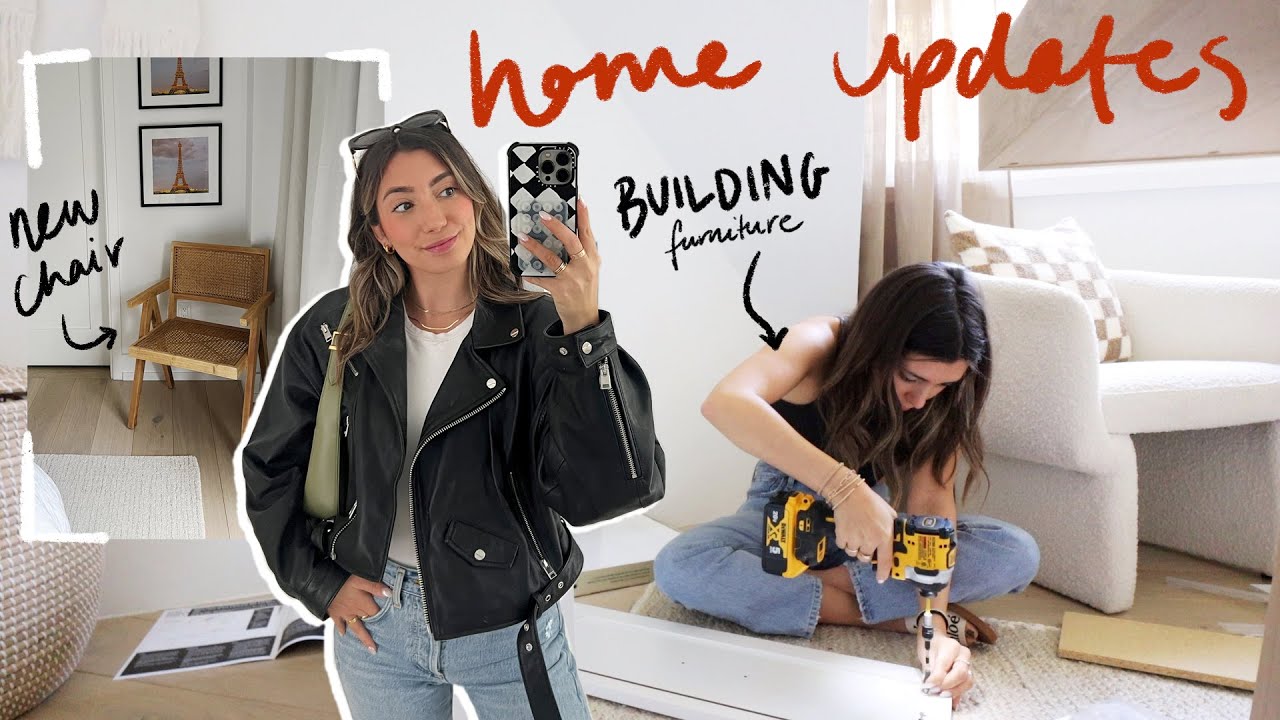 VLOG: NEW office furniture, bedroom decor + organization!
