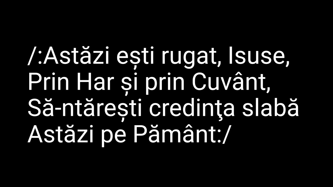 Astăzi esti chemat Isuse - Negativ
