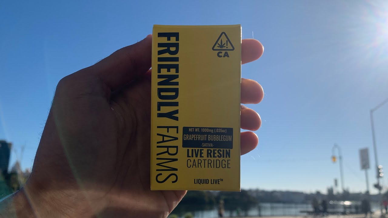 Grapefruit Bubblegum Live Resin Cartridge Review (Friendly Farms)