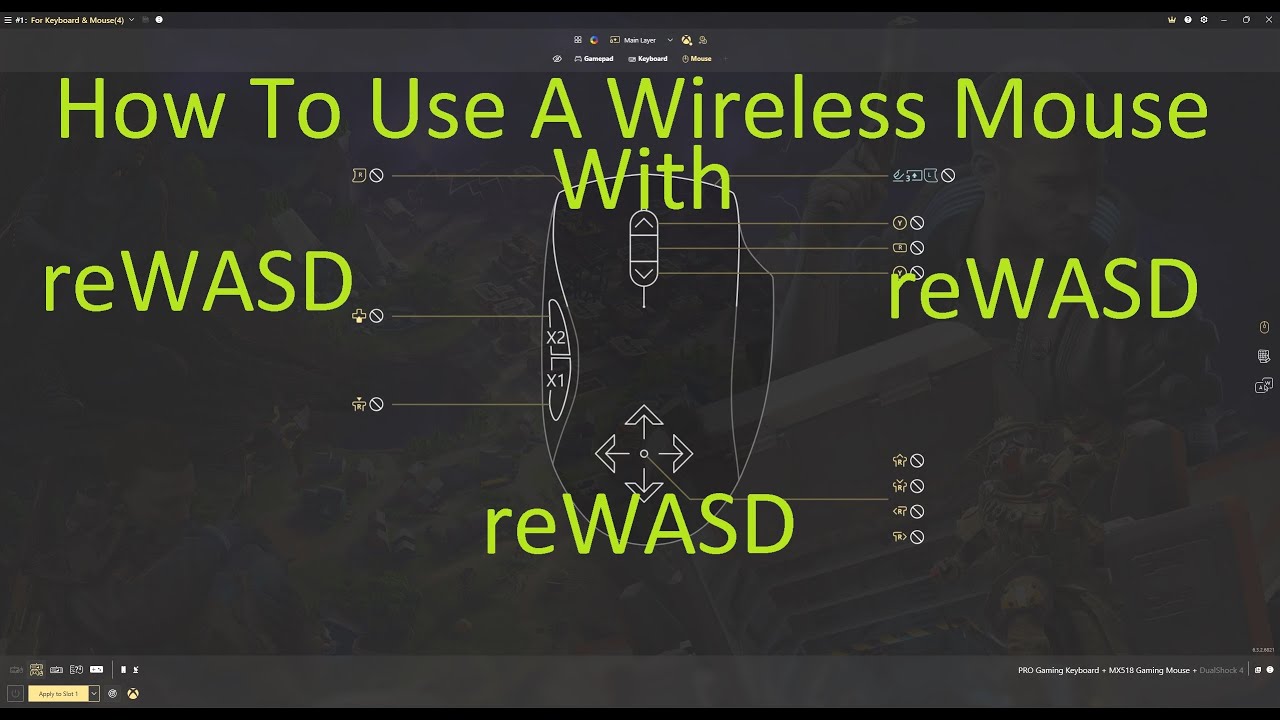 Как использовать беспроводную/проводную МЫШЬ с reWASD + игровой процесс Warzone с помощью прицели...