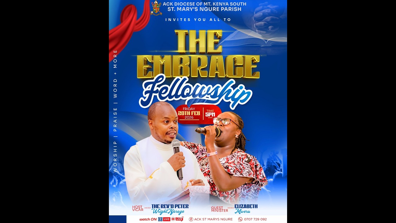 🔴EMBRACE FELLOWSHIP - [RUNNING AWAY-DEUT 32:15-22]-ACK St.Mary's Ngure  |20/02/2025 |LIVE STREAM.