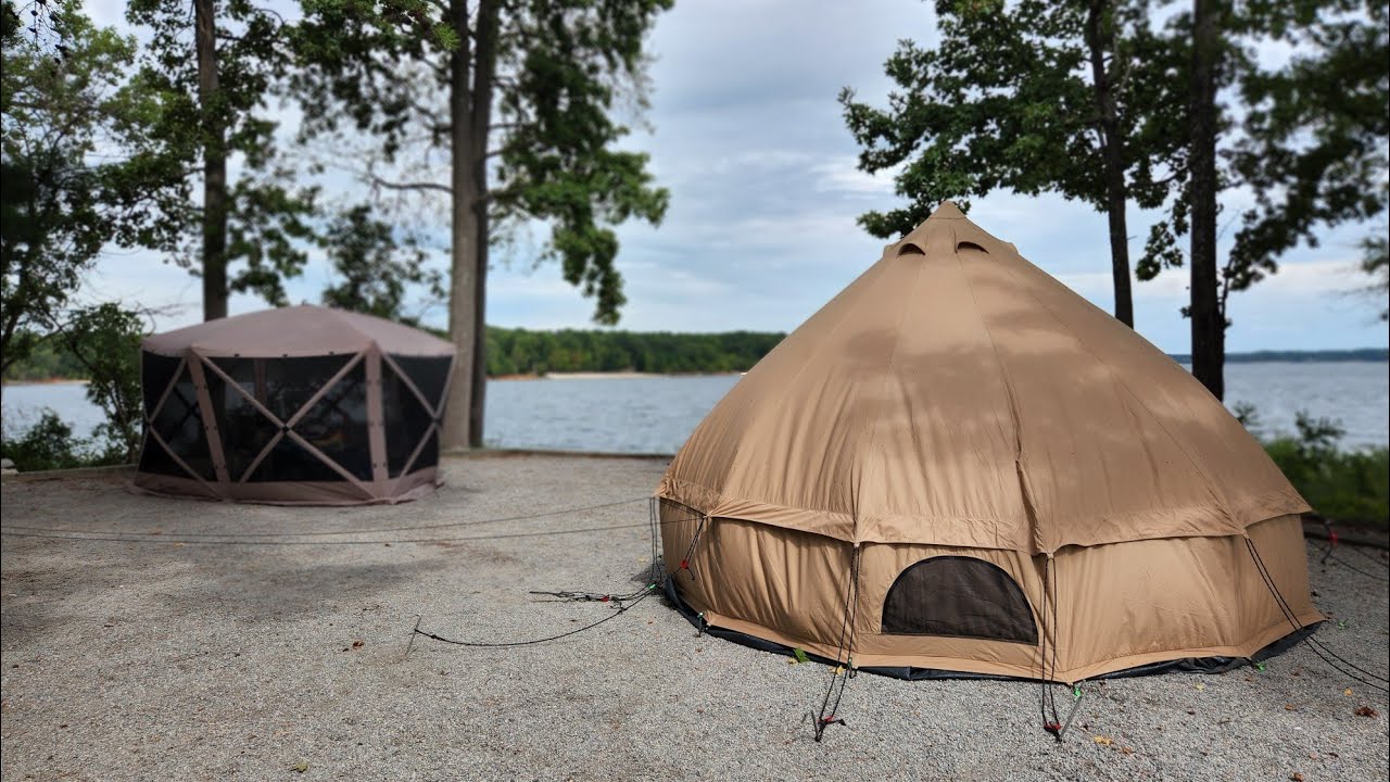 Summer Lake Camping| Kerr Lake (VA)|  North Bend Park Campground| Waterview campsite