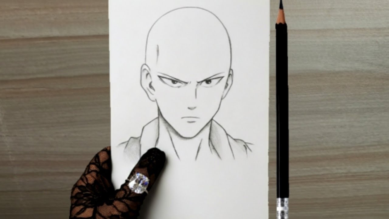 Easy Anime Drawing || How to Draw Saitama step by step || Saitama Drawing for beginners