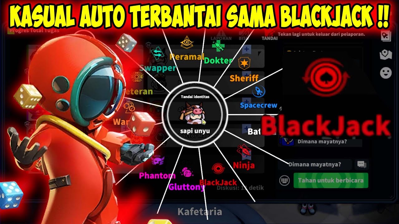 BLACKJACK BANTAI PLAYER KASUAL !! AUTO NANGIS DAN MARAH !! Super Sus Indonesia