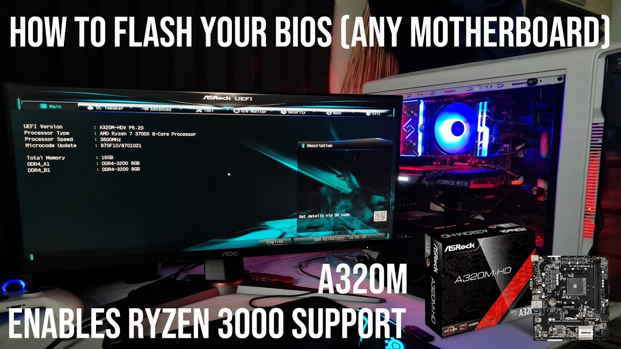How to update/flash your BIOS (A320M/Any Motherboard) (3rd gen ryzen)