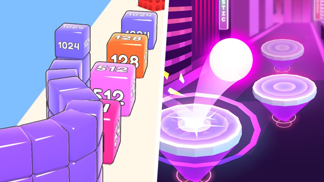 2048 Run: Infinity Cube Run vs Dancing Ball Fun - Max Level Gameplay (Part 1)