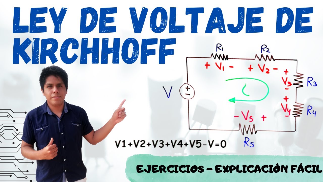 LEY de VOLTAJE de KIRCHHOFF ejercicios resueltos ➤ Explicación y 4 EJERCICIOS 😱 [LEY DE MALLAS] ⚠️