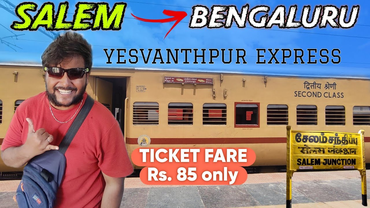 🚂SALEM - YESVANTHPUR Unreserved Express train travel vlog| Michael Raj
