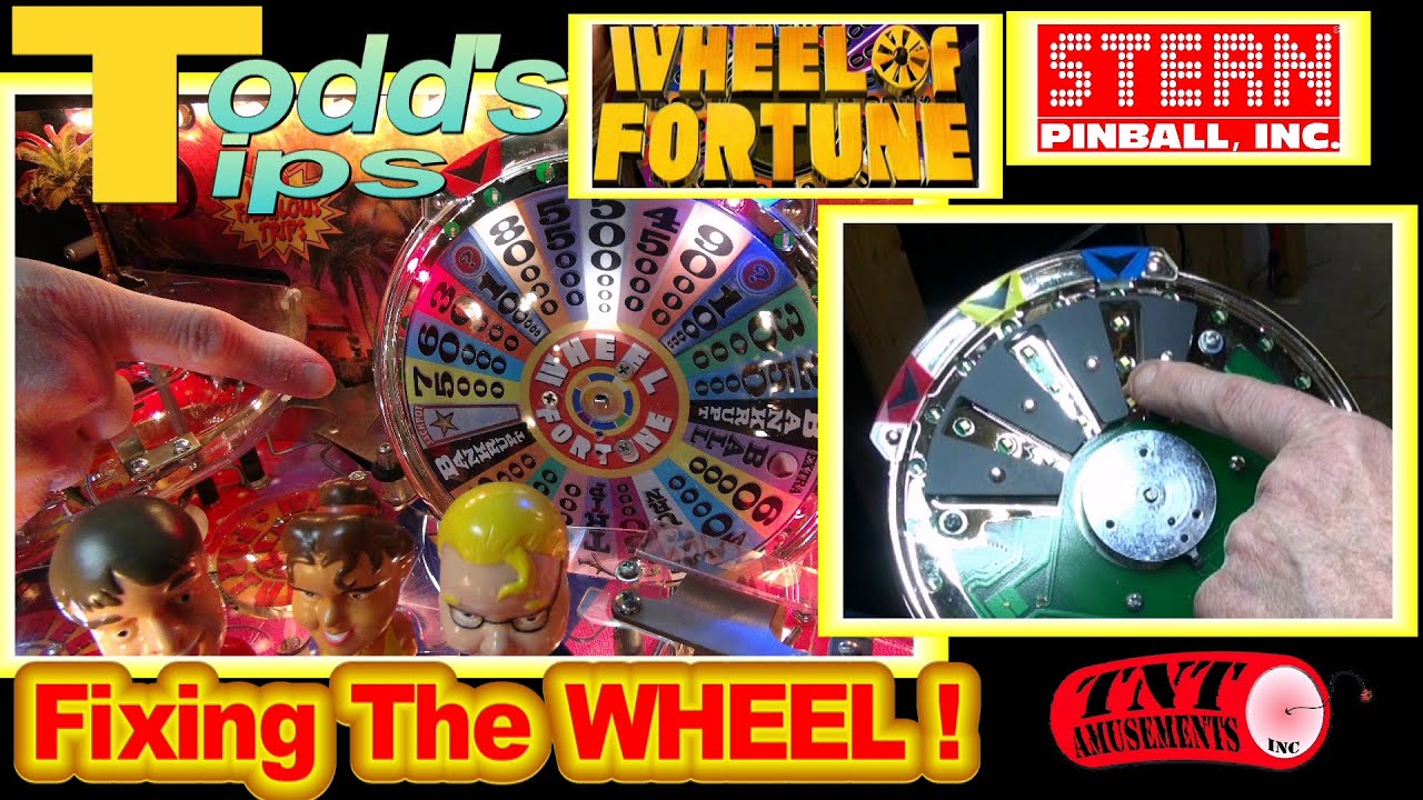 #1693 Stern WHEEL OF FORTUNE Pinball Machine WHEEL REPAIR FIX!- Todd's Tips- TNT Amusements