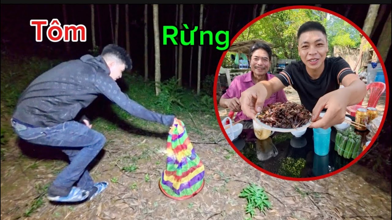 Lần Đầu Được Trải Nghiệm Đi Bắt Tôm Rừng Và Món Đặc Sản Hoang Dã | HUY ANH TV