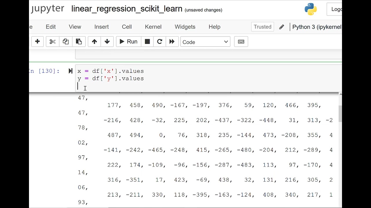 Sci-kit Learn Linear Regression