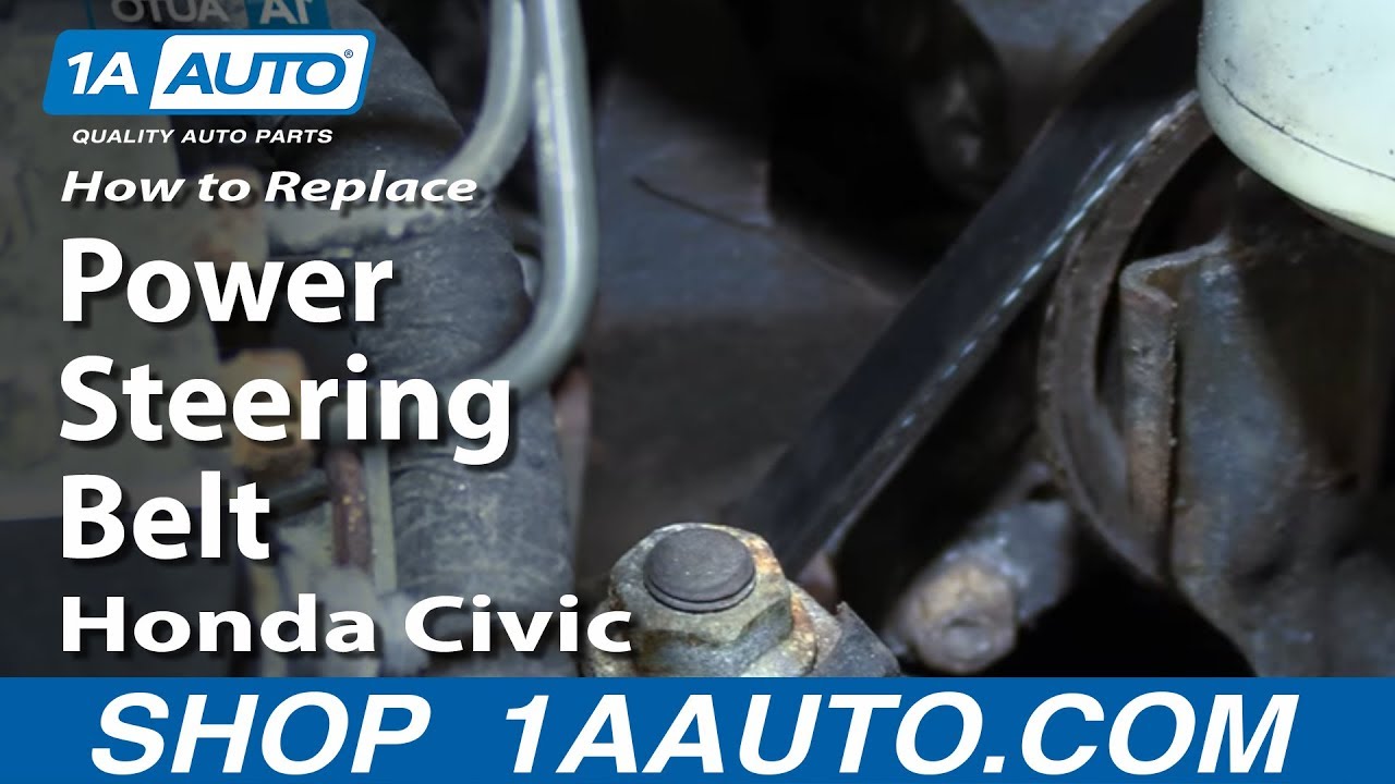 How to Replace Power Steering Belt 01-05 Honda Civic