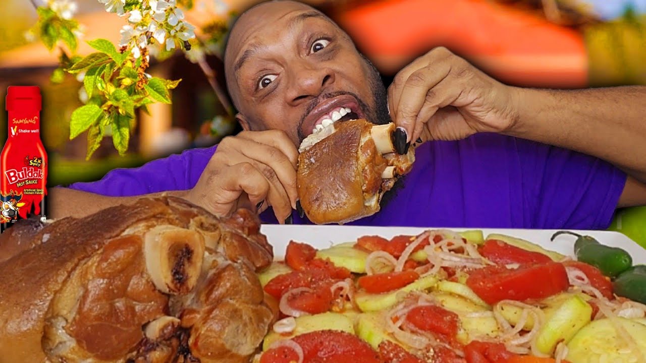 🔥🔥 2X SPICY 🔥🔥 HAM HOCKS | MUKBANG | SOULFOOD | PIG KNUCKLES | EATING SHOW