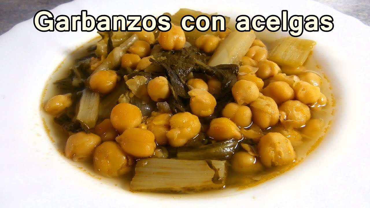 GARBANZOS CON ACELGAS SALUDABLES - Recetas de Comida Sana Vegetariana y Nutritiva de hacer en casa