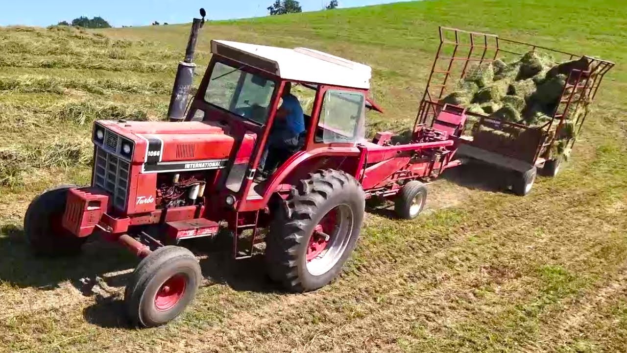 Raking, Baling, and Unloading Hay On A Dairy Farm! Hay Season 2025 Ep.12