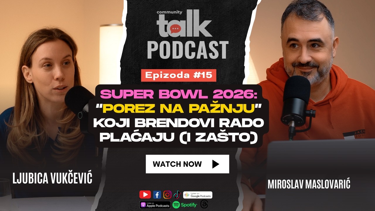 Super Bowl 2026: “Porez na pažnju” koji brendovi rado plaćaju (i zašto) | Community Talk Ep.15