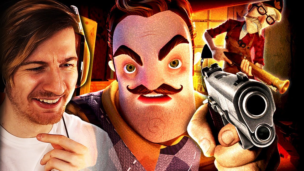 BRO THE NEIGHBOR'S FRIEND HAS A GUN. | Hello Neighbor 2
